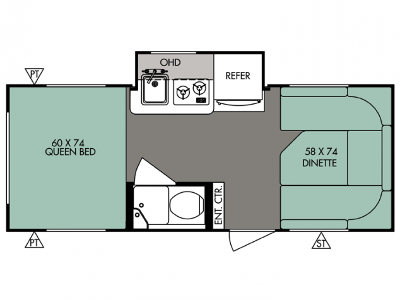 RV Rental Denver Travel Trailer Rpod 178 floor plan